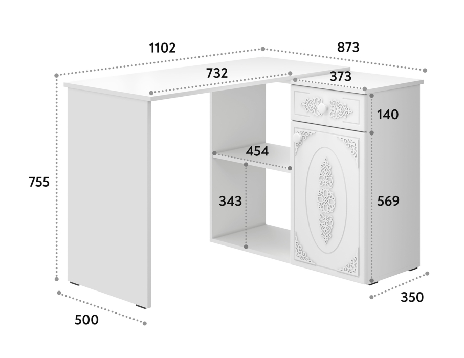 Угловые, Стол угловой Ассоль АС-67
