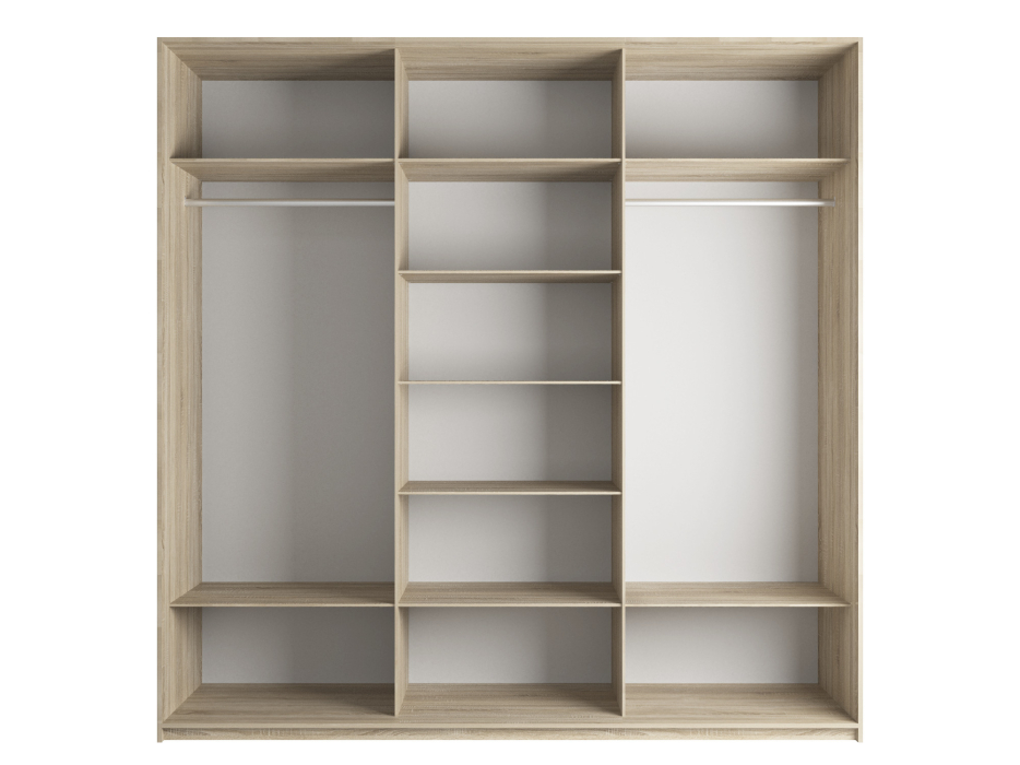 Шкафы-купе 3-х дверные, Шкаф Эста трио ЛДСП 2400 x 2700 x 660