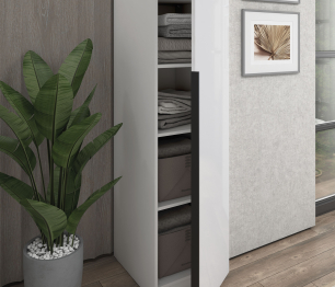 Шкаф 1-дверный с полками, 45 см Люкс