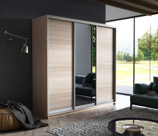 Шкафы-купе, Шкаф-купе Экспресс Медиум (1 зеркало) трио 2400 x 1800 x 600