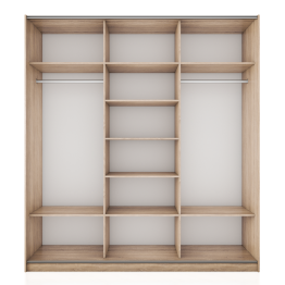 Шкаф-купе Прайм 3-х дверный Стекла белые/ДСП/Доводчики 210х57х230