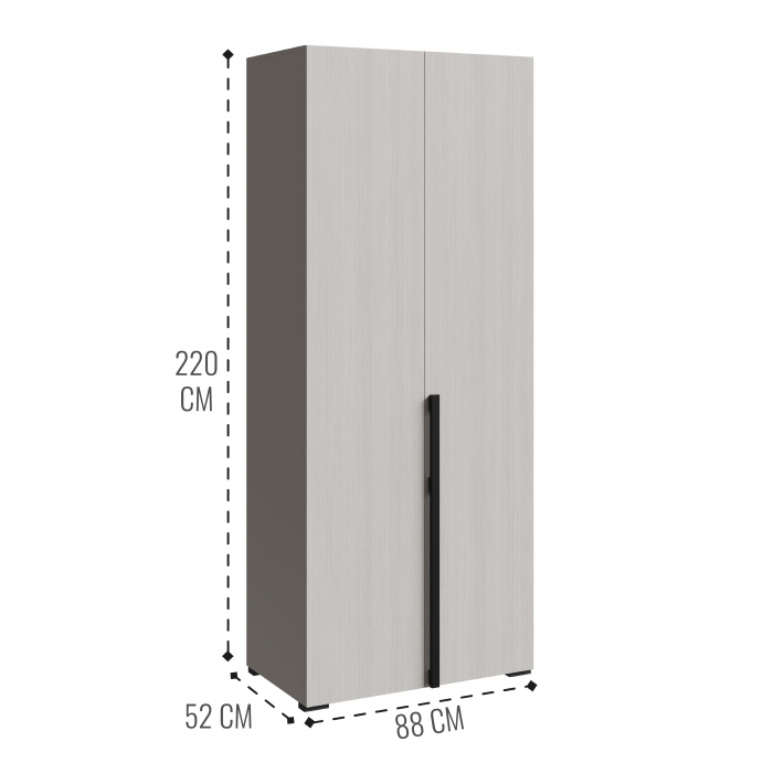 Шкафы распашные, Шкаф в спальню Болонья 2-х дверный