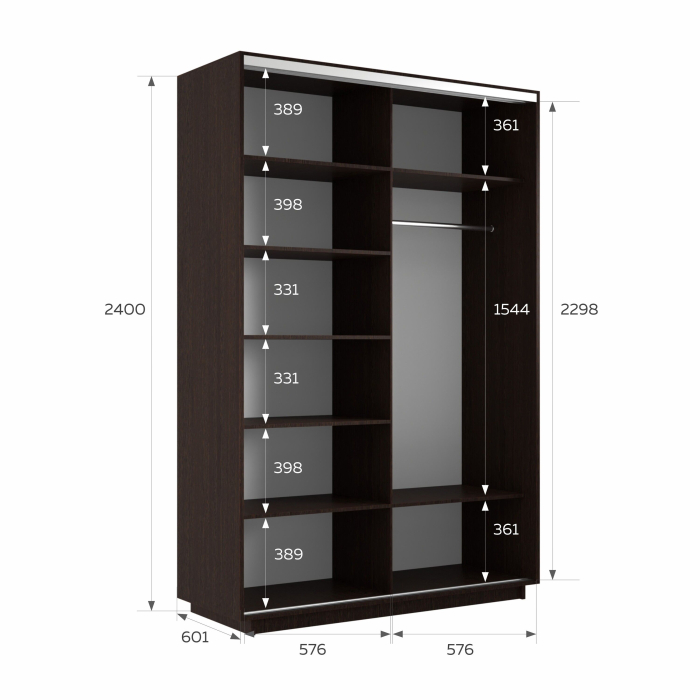 Шкафы-купе 2-х дверные, Шкаф-купе Экспресс 2-х дверный Фотопечать Шары Стекла 120х60х240