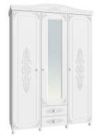 Шкафы распашные, Шкаф трёхстворчатый с зеркалом Ассоль АС-27