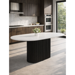 Стол Барон О 200 х 90 (черные ноги)