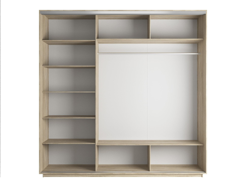 Шкафы-купе 3-х дверные, Шкаф-купе Экспресс 3-х дверный Фотопечать Квадрат Стекла 240х60х220