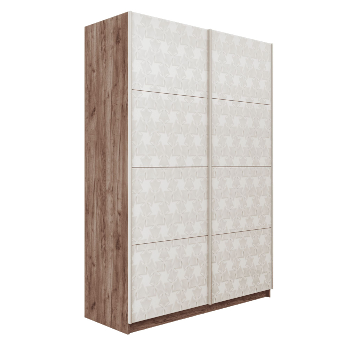 Шкафы-купе 2-х дверные, Шкаф-купе Прайм 2-х дверный Фотопечать Калейдоскоп Стекла/Доводчики 140х57х230