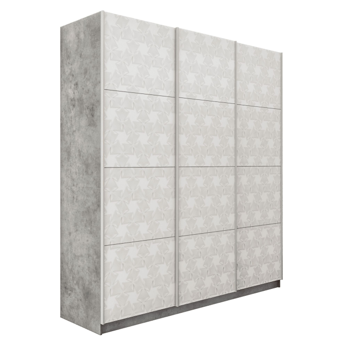 Шкафы-купе 3-х дверные, Шкаф-купе Прайм 3-х дверный Фотопечать Калейдоскоп Стекла/Доводчики 210х57х230