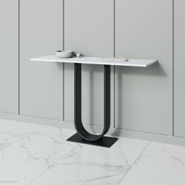 Стол консольный с металлическим подстольем ARFEO (Черный) 80*35*120