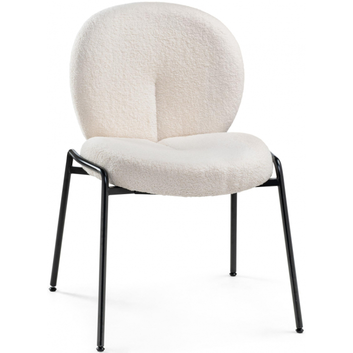 Стулья, Стул на металлокаркасе Kalipso 1 white (черные ноги)