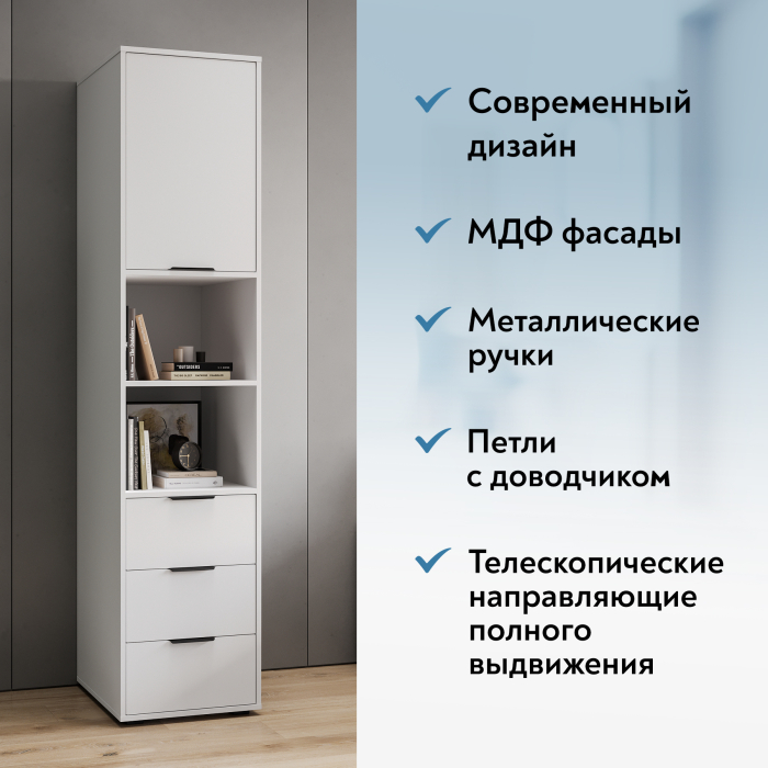 Шкафы одностворчатые, Пенал Оптима ОП-03