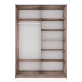 Шкаф-купе Прайм 2-х дверный Стекло белое/Стекло черное/Доводчики 160х57х230