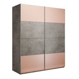 Шкаф-купе Эста 2-х дверный ДСП/Стекла пудра/Доводчик 160х66х240