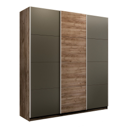 Шкаф-купе Прайм 3-х дверный Стекла хаки/ДСП/Доводчики 180х57х230