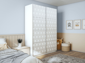 Шкаф-купе Прайм 2-х дверный Фотопечать Калейдоскоп Стекла/Доводчики 160х57х230