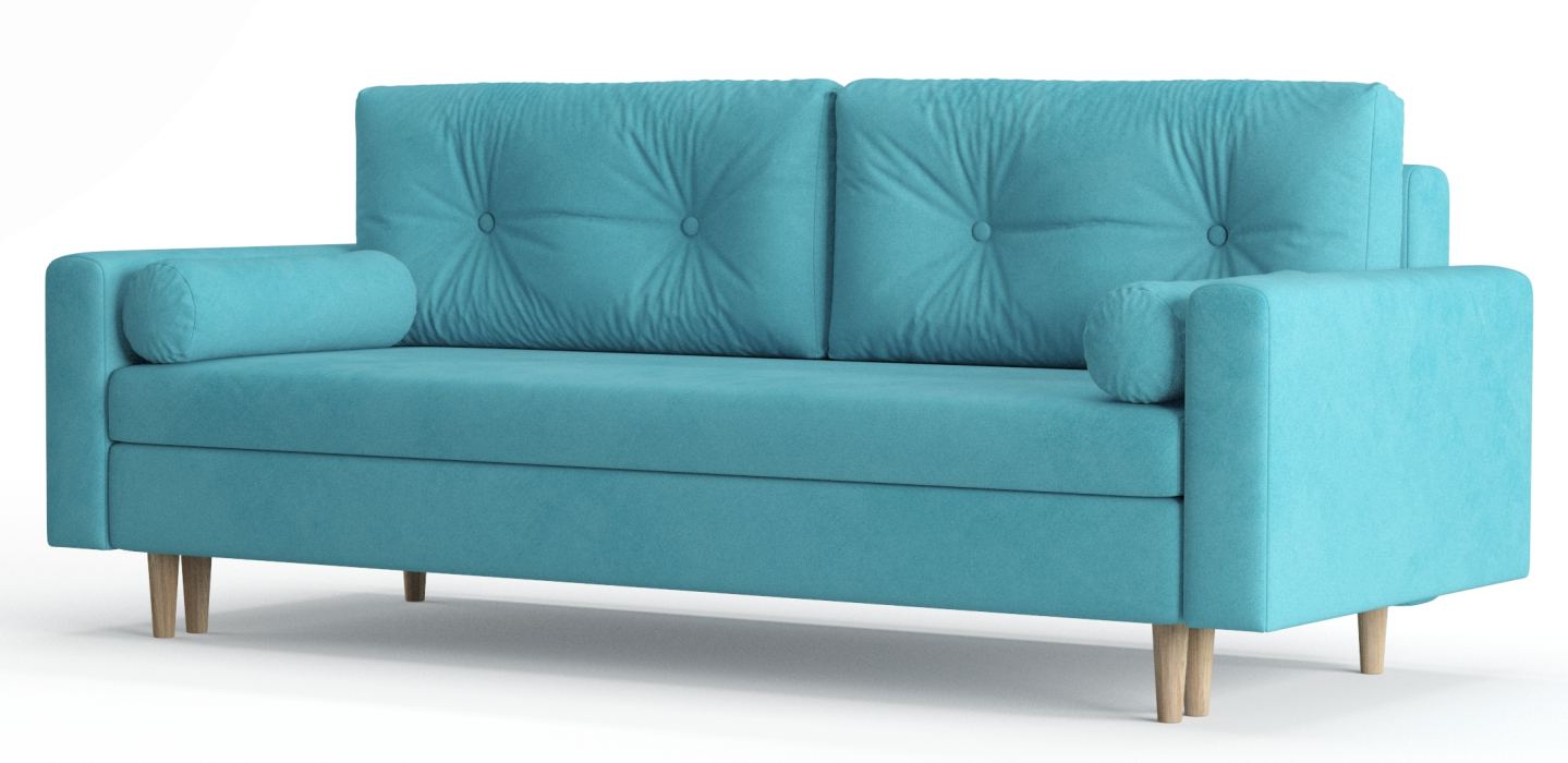 Диваны еврокнижки, Диван-кровать Таврида, пружинный блок, велюр