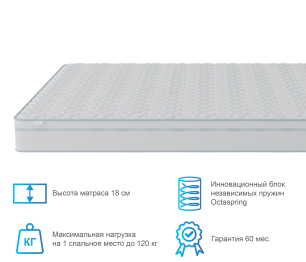 Столлайн / Матрас Сити-Альмерия в чехле Cooler в скрутке 1600х2000