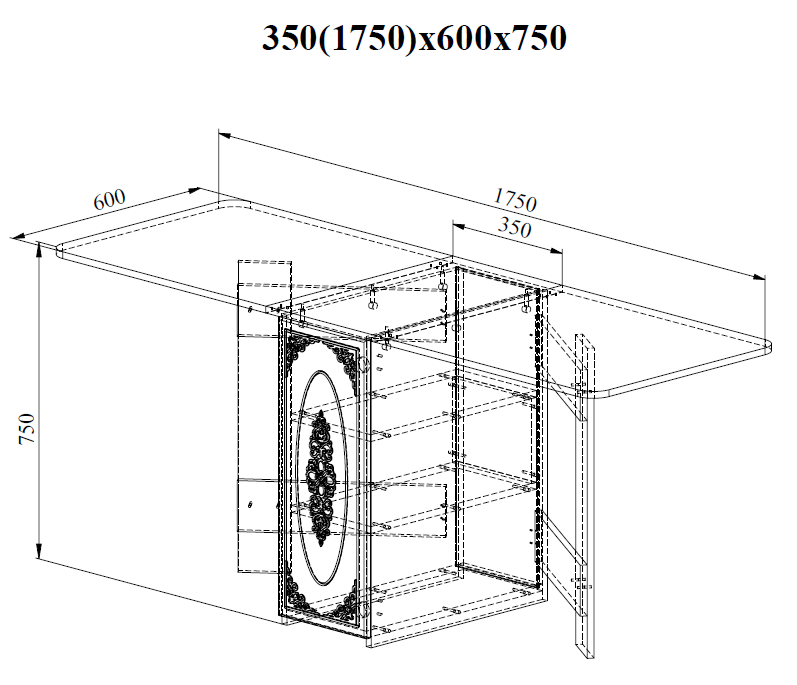 Столы-трансформеры, Стол раскладной Ассоль Лайт СМ-05