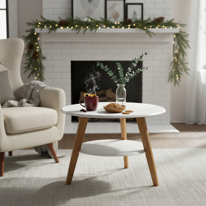 Журнальные столики, Стол журнальный БьютиСтайл 17 белый/бук
