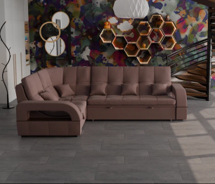 Модульный диван Майами-3,микровелюр,антивандальная и водостойкая ткань,венеция