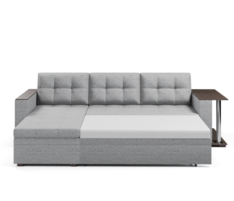 Диваны угловые в гостиную, Диван-кровать угловой Атланта со столом дельфин,рогожка