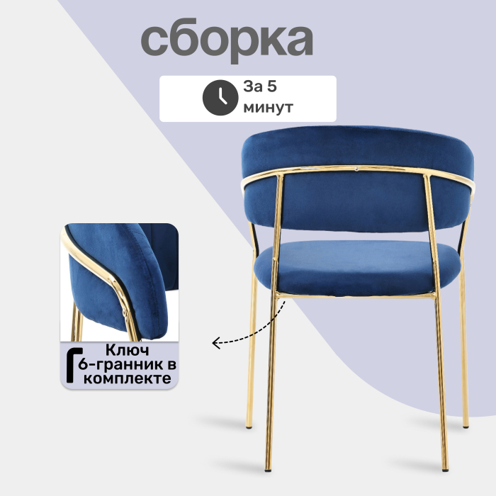 Стулья, Комплект стульев Whispered Fusion, золотой (Комплект 2 шт)