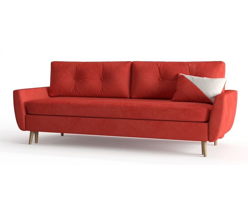 Диваны с ящиком для белья, Диван-кровать Норфолк, независимый пружинный блок, велюр