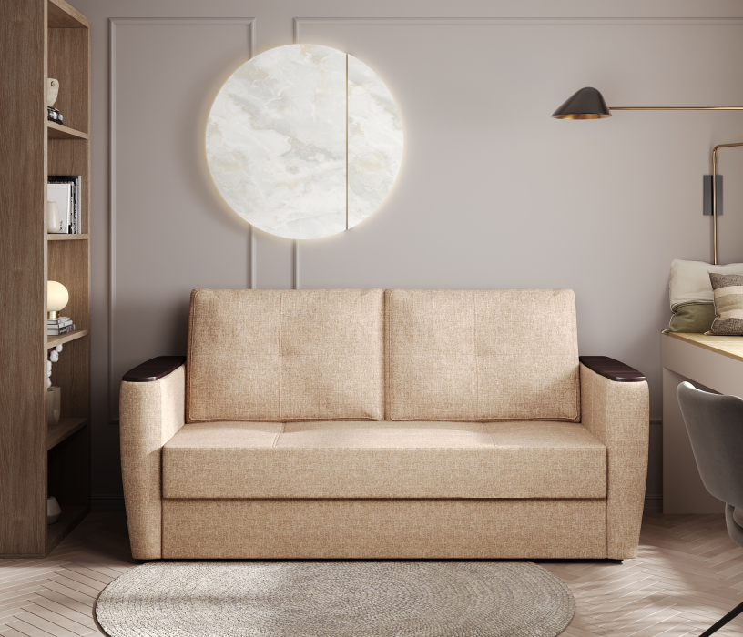 Диваны кровати прямые, Диван-кровать прямой Майами аккордеон-евро, рогожка