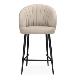 Стул полубарный на металлокаркасе Бэнбу некрутящийся marseille (чёрный)