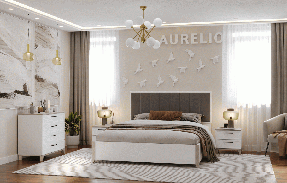 Кровати, Модульная система AURELIO (модуль 308) Кровать Люкс 1400 с п/м