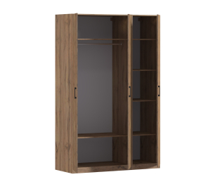 Шкаф трехдверный Макс 1500 мм, вариант №1 (ЛДСП, корпус дуб вотан)