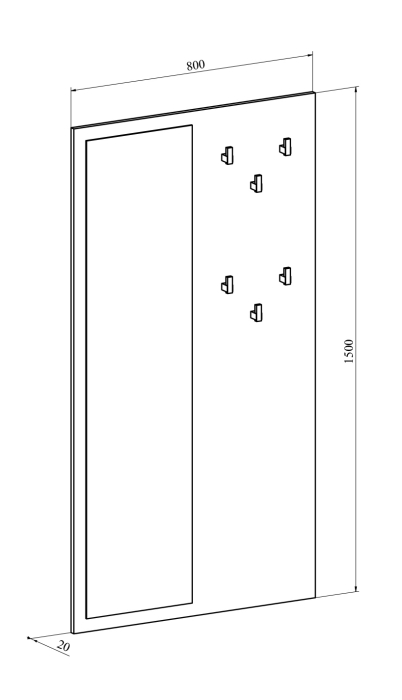Настенные, Вешалка с зеркалом Виктория ВИ-21