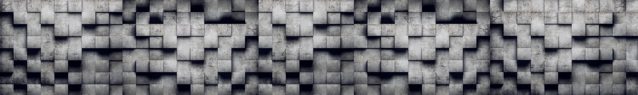 Стеновые панели из АБС-пластика, Кухонный фартук Кубики 3D 2000x600x1.5 мм глянец