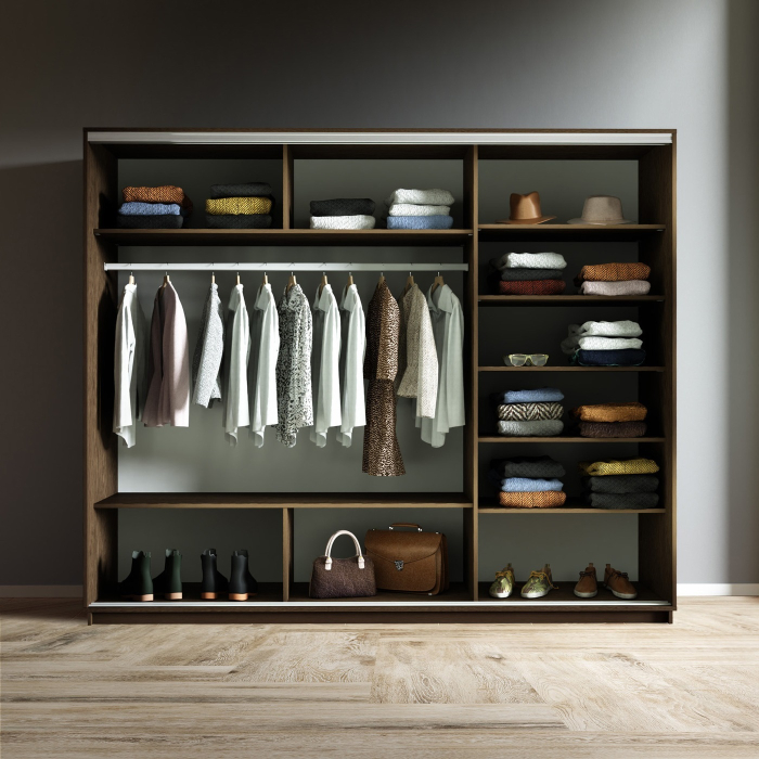 Шкафы-купе 3-х дверные, Шкаф-купе Экспресс 3-х дверный Фотопечать Калейдоскоп Стекла 240х60х240