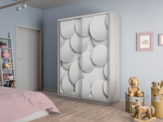 Шкафы-купе 2-х дверные, Шкаф-купе Экспресс 2-х дверный Фотопечать Шары Стекла 120х45х220