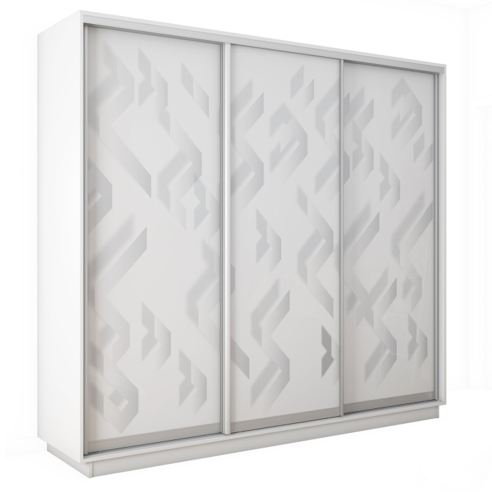 Шкафы-купе 3-х дверные, Шкаф-купе Экспресс 3-х дверный Фотопечать Ленты Стекла 180х45х220