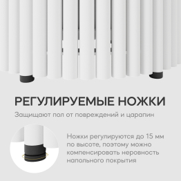 Стол круглый обеденный с белым металлическим подстольем TRUBIS Wood L 80