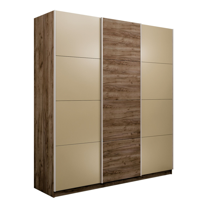 Шкафы-купе 3-х дверные, Шкаф-купе Эста 3-х дверный ДСП/Стекла фисташка/Доводчик 300х66х240