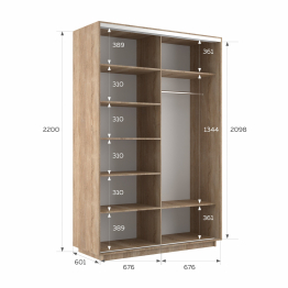 Шкаф-купе Экспресс 2-х дверный Фотопечать Шелк Стекла 140х60х220