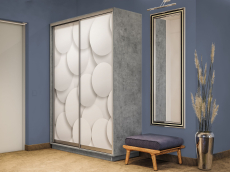 Шкафы-купе 2-х дверные, Шкаф-купе Экспресс 2-х дверный Фотопечать Шары Стекла 120х45х240