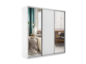 Шкаф-купе Экспресс Медиум (2 зеркала) трио 2400 x 2100 x 450