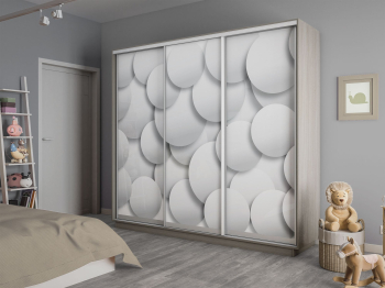 Шкаф-купе Экспресс 3-х дверный Фотопечать Шары Стекла 240х45х220