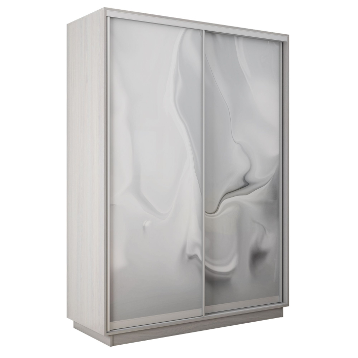 Шкафы-купе 2-х дверные, Шкаф-купе Экспресс 2-х дверный Фотопечать Шелк Стекла 160х60х240