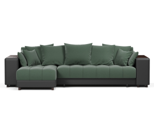 Диван-кровать угловой  Дубай еврокнижка,велюр+экокожа