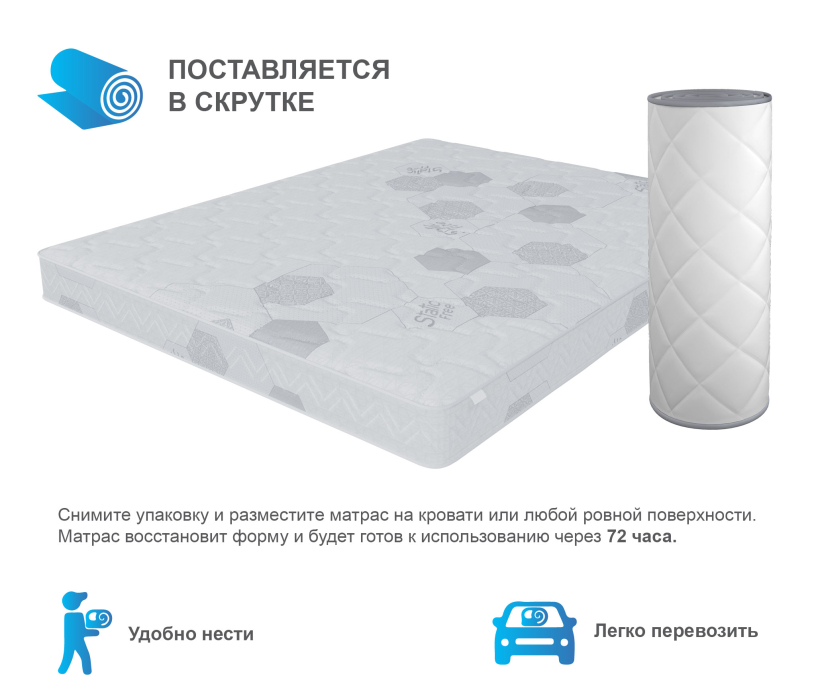 900 x 2000, Матрас Классик-Респект в скрутке 900*2000