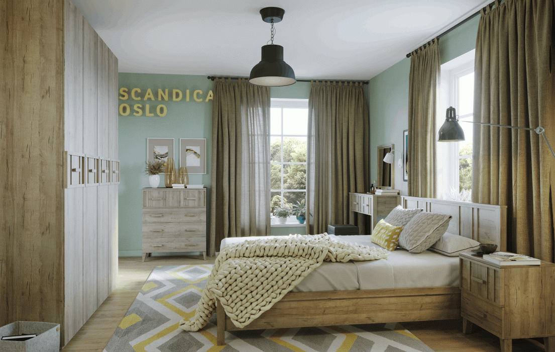 Комоды, Спальня Scandica Oslo (модуль 43) Консольный стол