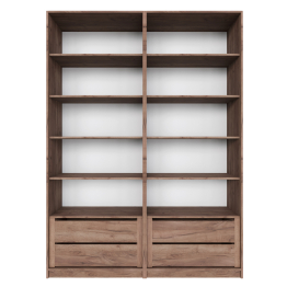 Шкаф распашной Е1 Локер 162х52.5х220 см,с двумя комплектами полок и двумя модулями