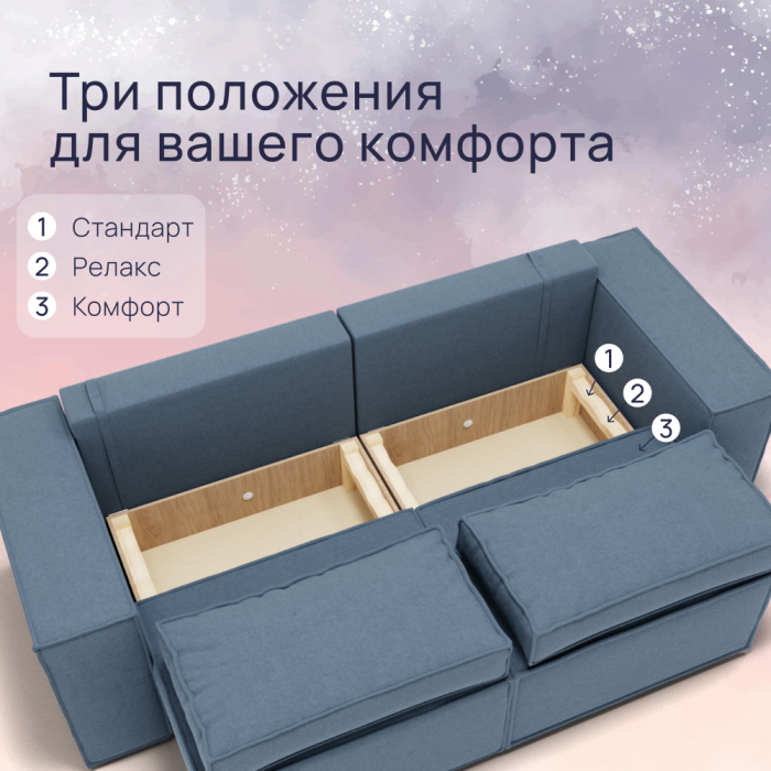 Диваны с ящиком для белья, Прямой диван Рашт ППУ, велюр