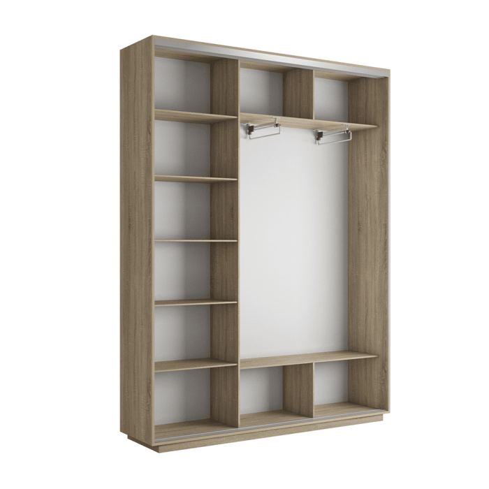 Шкафы-купе 3-х дверные, Шкаф-купе Экспресс 3-х дверный Фотопечать Ленты Стекла 240х45х240