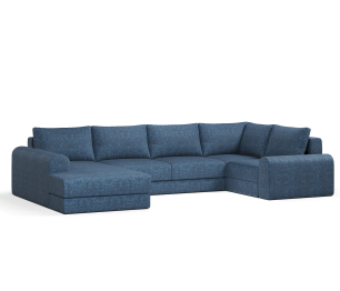 Угловой диван Модерно П-образный, рогожка